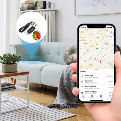 1Pc for Apple AirTag Protective Case Holder with Keychain Ring - Watermelon