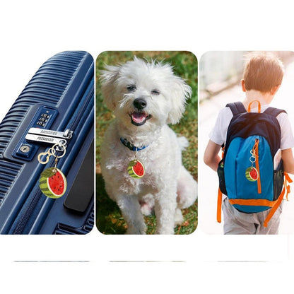 1Pc for Apple AirTag Protective Case Holder with Keychain Ring - Watermelon