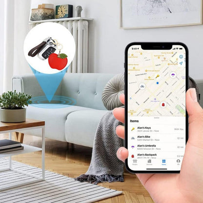 1Pc for Apple AirTag Protective Case Holder with Keychain Ring - Apple