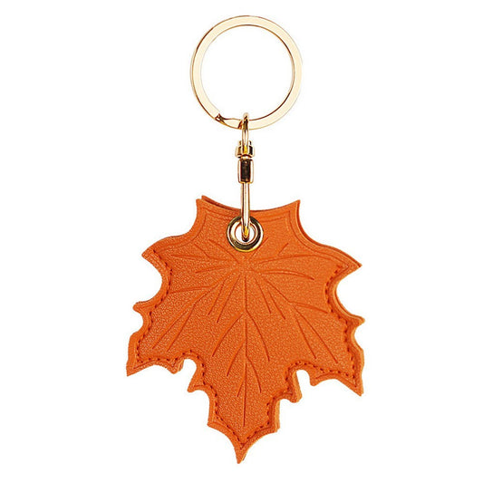 1Pc for Apple AirTag Protective Case Holder with Keychain Ring - Maple Leaf