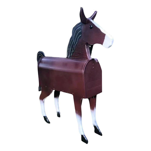 Unique Metal Mailbox Aninal Shape Farm Garden Decor Horse Style