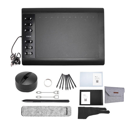 Digital Graphic Board Set Drawing Painting Animation Tablet Pad with Stylus