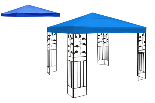 Gazebo Top Cover Replacement Canopy Cover for Outdoor Garden Yard Patio-Blue