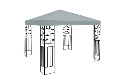 Gazebo Top Cover Replacement Canopy Cover for Outdoor Garden Yard Patio-Gray