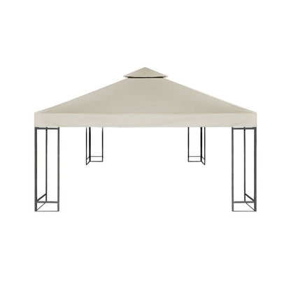 2-Tier Gazebo Replacement Top Cover Pergola Top Cover Outdoor Canopy Cover Garden Yard Decor Beige