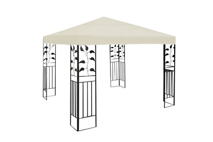 Gazebo Top Cover Replacement Canopy Cover for Outdoor Garden Yard Patio-Beige