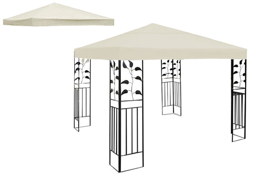 Gazebo Top Cover Replacement Canopy Cover for Outdoor Garden Yard Patio-Beige