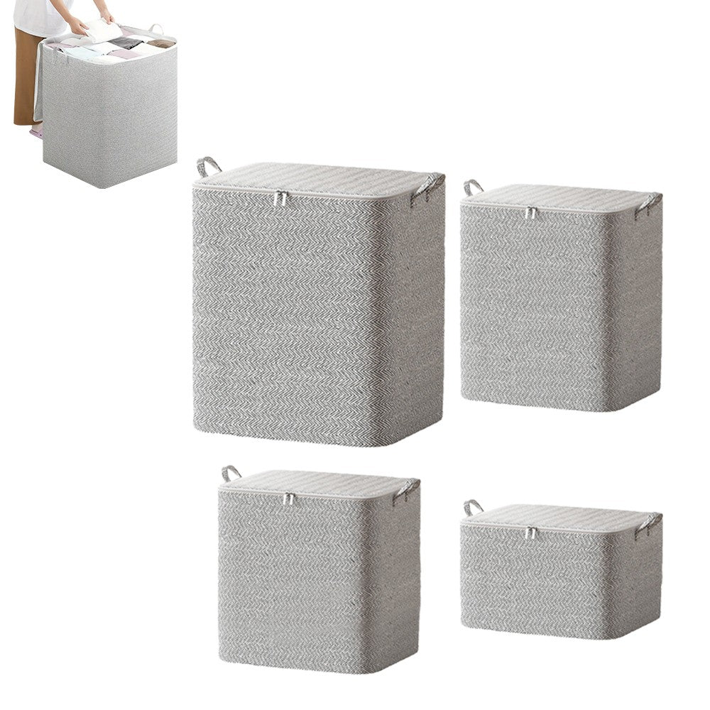 4Pcs Large Capacity Foldable Wardrobe Storage Bags Closet Organizers for Blanket Clothing Bedding Toys