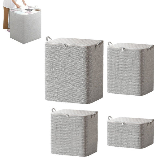 4Pcs Large Capacity Foldable Wardrobe Storage Bags Closet Organizers for Blanket Clothing Bedding Toys