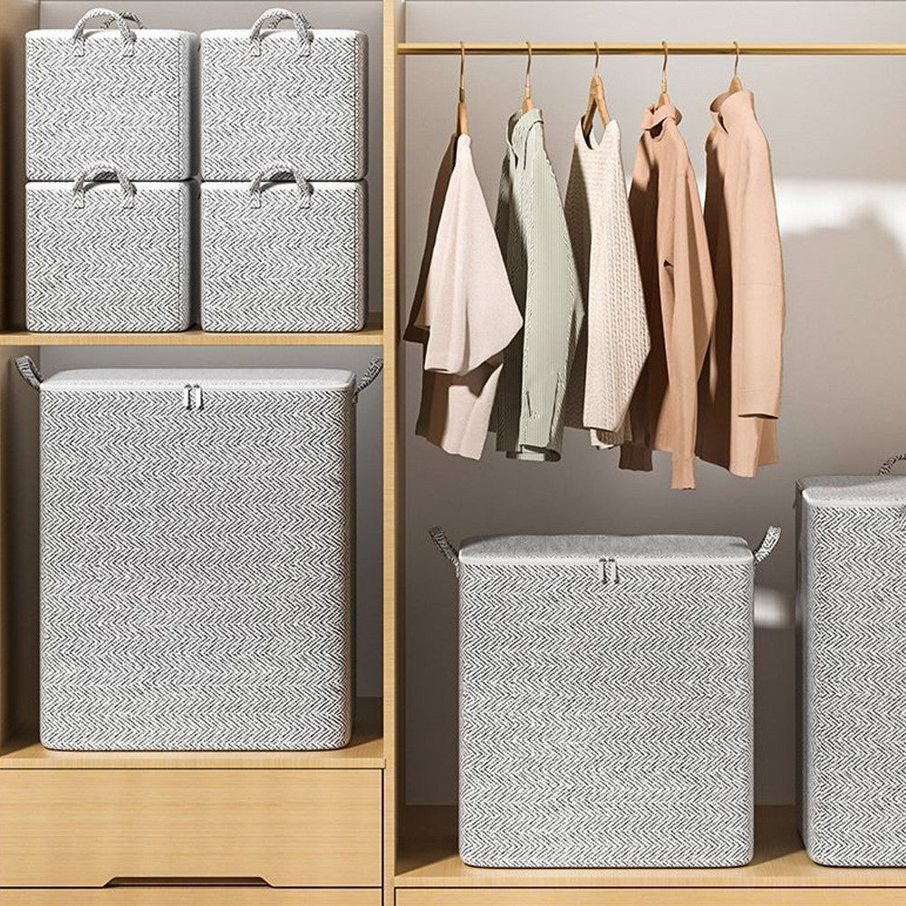 4Pcs Large Capacity Foldable Wardrobe Storage Bags Closet Organizers for Blanket Clothing Bedding Toys