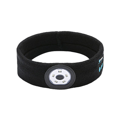Bluetooth Headband Headphone Wireless Music Sports Headband with Headlamp