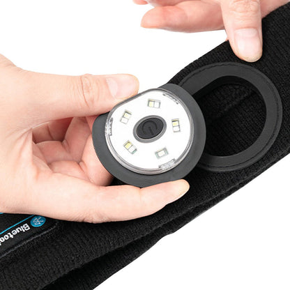 Bluetooth Headband Headphone Wireless Music Sports Headband with Headlamp