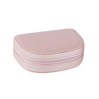 2Pcs Double Layer Jewelry Box PU Leather Jewelry Storage Case - Black + Pink