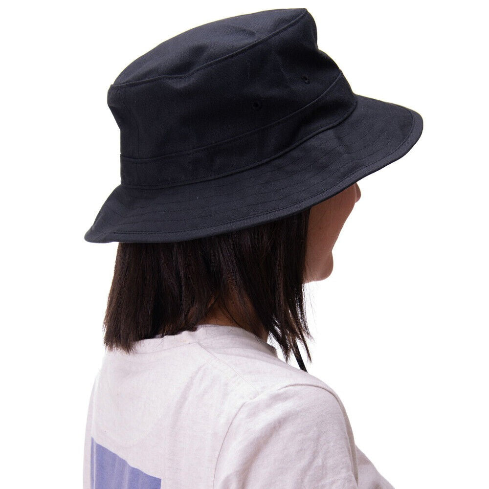 2Pcs Unisex Bucket Hat Cotton Outdoor Sun Cap Black and Orange