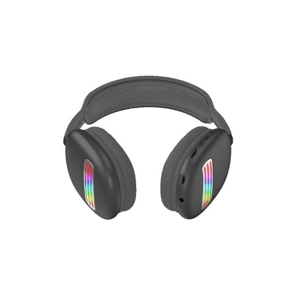 Colorful LED Wireless Headphones Bluetooth Stereo Earphones Over-Ear Headset Black