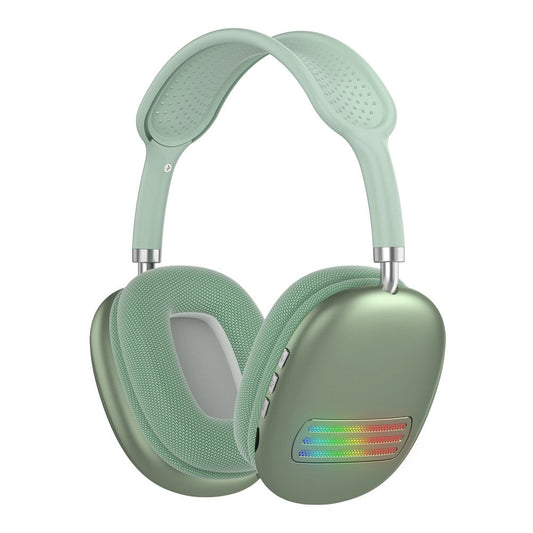 Colorful LED Wireless Headphones Bluetooth Stereo Earphones Over-Ear Headset Green