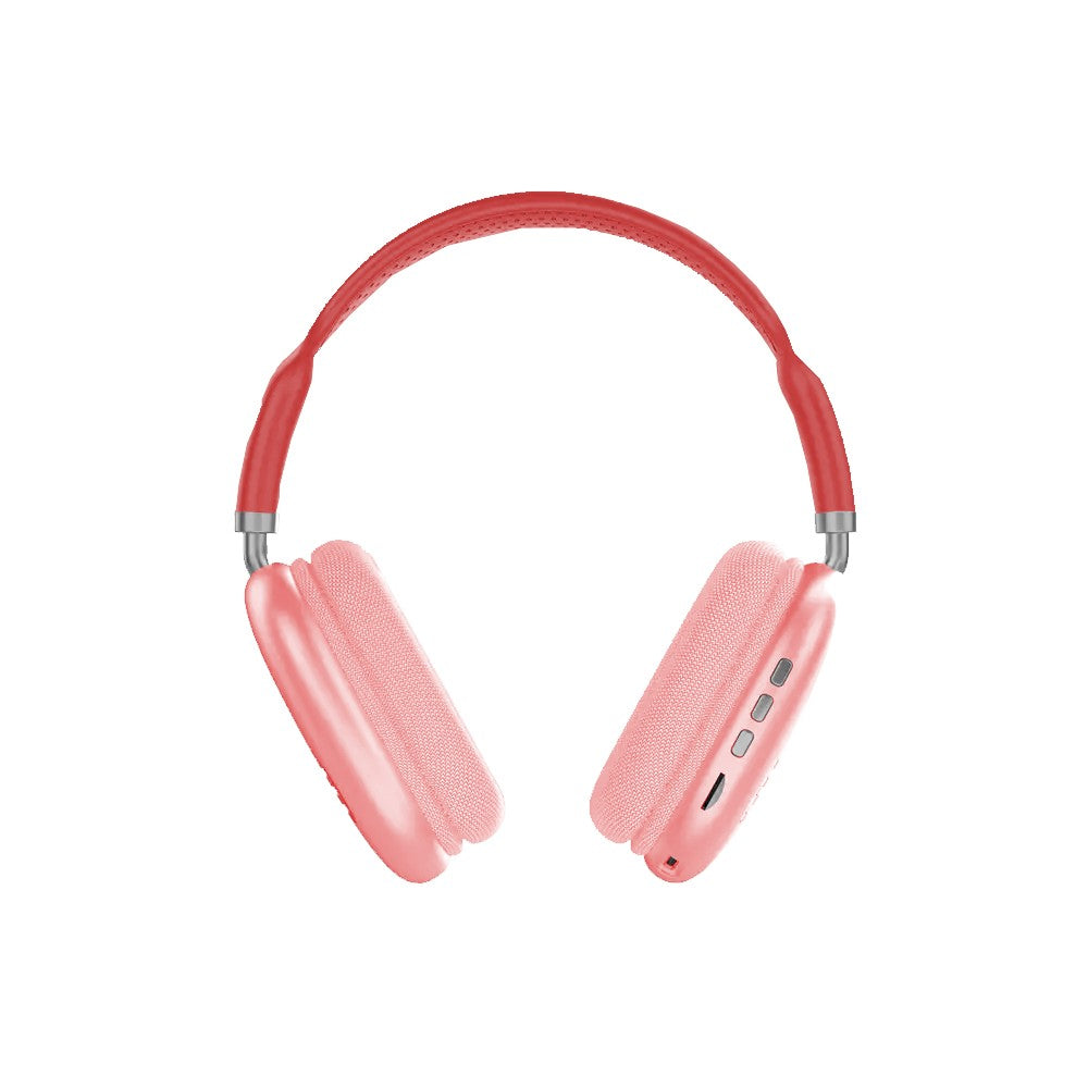 Colorful LED Wireless Headphones Bluetooth Stereo Earphones Over-Ear Headset Red