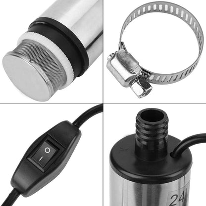 12V Stainless Steel Diesel Fuel Transfer Pump with Filter