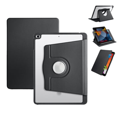 For iPad Rotating Case Smart 360 Degree Rotation Protective Stand Cover Black
