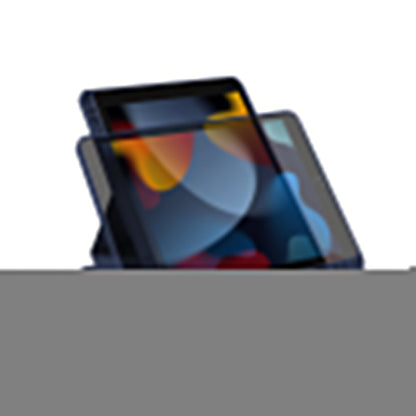 For iPad Rotating Case Smart 360 Degree Rotation Protective Stand Cover Blue