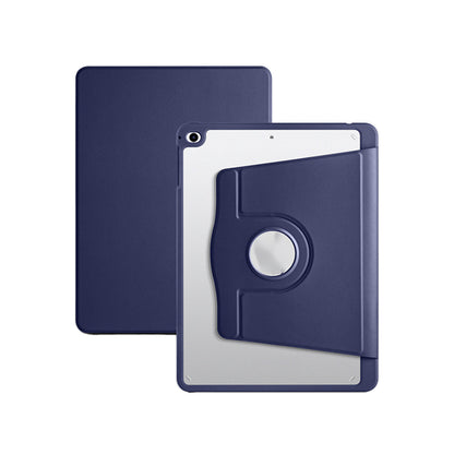 For iPad Rotating Case Smart 360 Degree Rotation Protective Stand Cover Blue