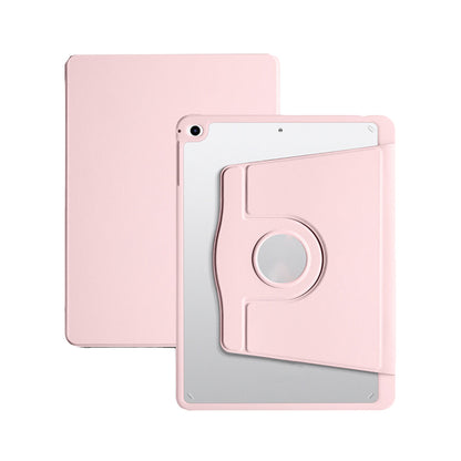 For iPad Rotating Case Smart 360 Degree Rotation Protective Stand Cover Pink