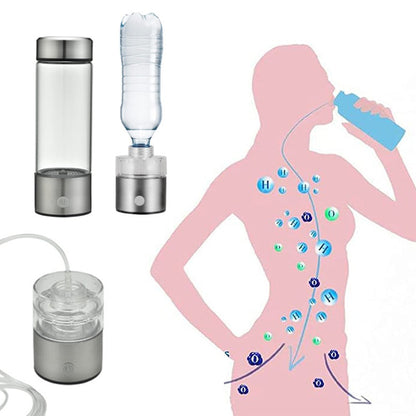 Rechargeable Hydrogen-rich Water Maker Ionizer Generator Bottle