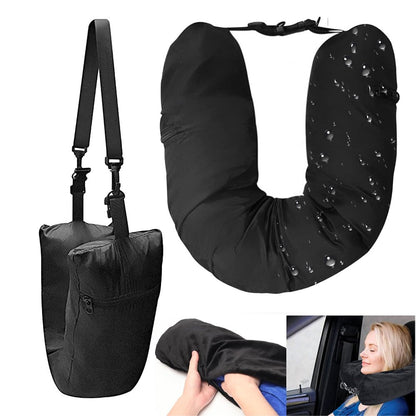 Stuffable Travel Neck Pillow Carry-On Luggage Unfilled Pillowcase Style 1