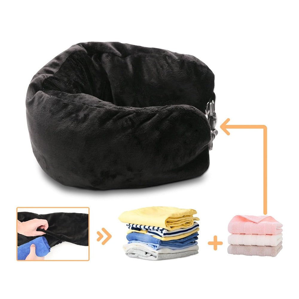 Stuffable Travel Neck Pillow Carry-On Luggage Unfilled Pillowcase Style 2