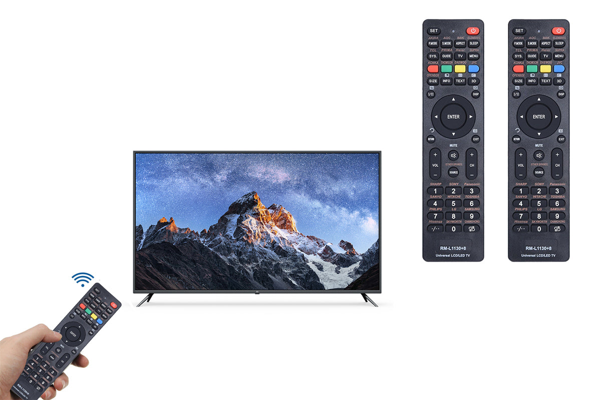 2Pcs Universal Smart TV Remote Control Multi Brand Compatible