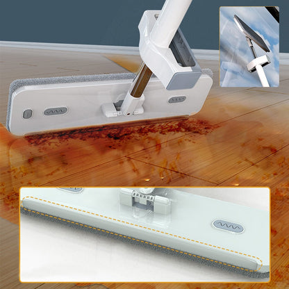 360-Degree Rotating Self Squeeze Mop Microfiber Flat Mop Cleaning Floor Wall