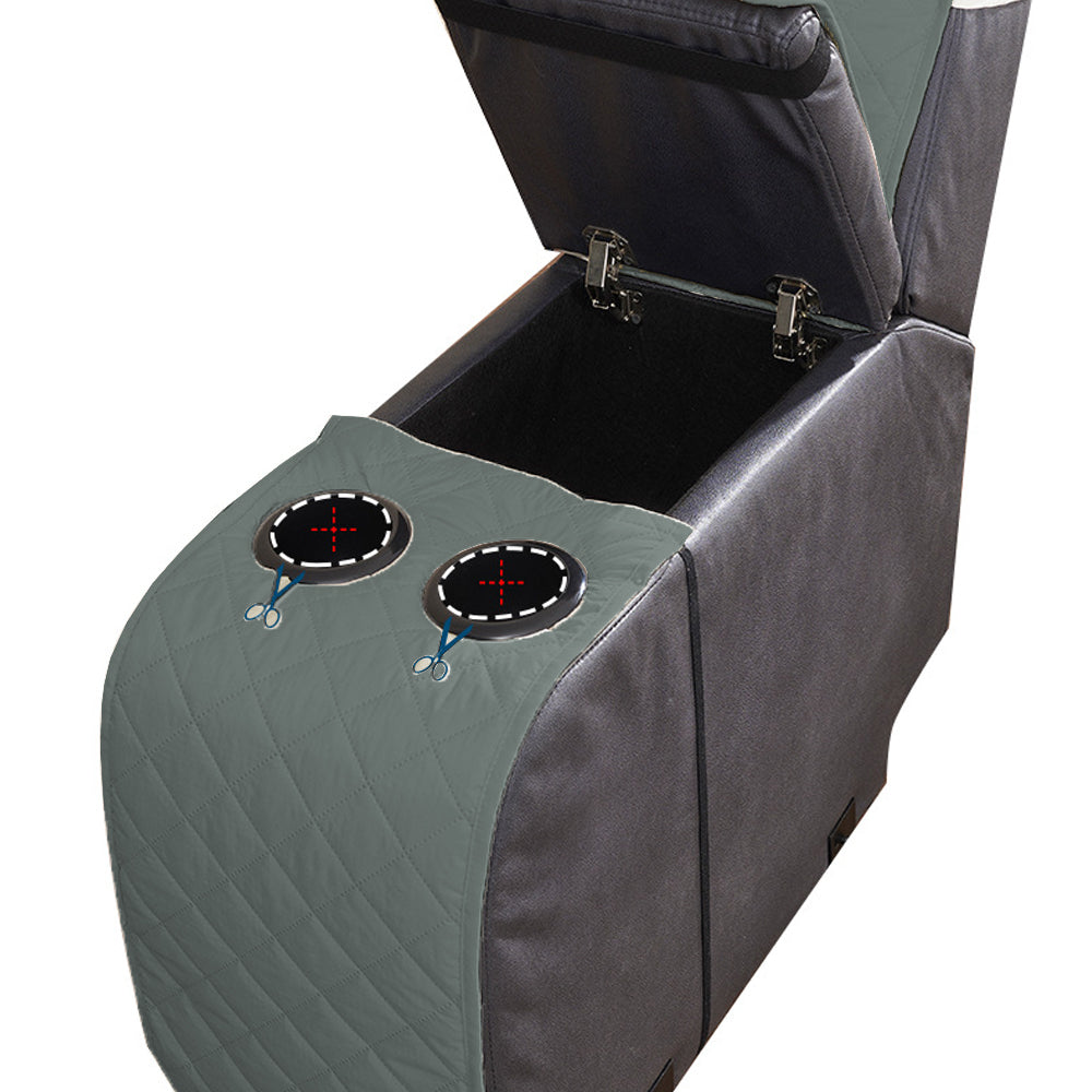 3-Seater Water Resistant Non-Slip Split Recliner Couch Cover with Console Sofa Chair Protector Slipcovers Gray