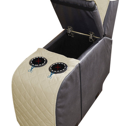 2-Seater Water Resistant Non-Slip Split Recliner Couch Cover with Console Sofa Chair Protector Slipcovers Khaki