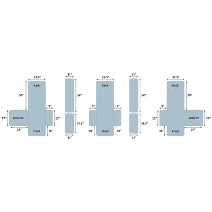 3-Seater Water Resistant Non-Slip Split Recliner Couch Cover with Console Sofa Chair Protector Slipcovers Gray