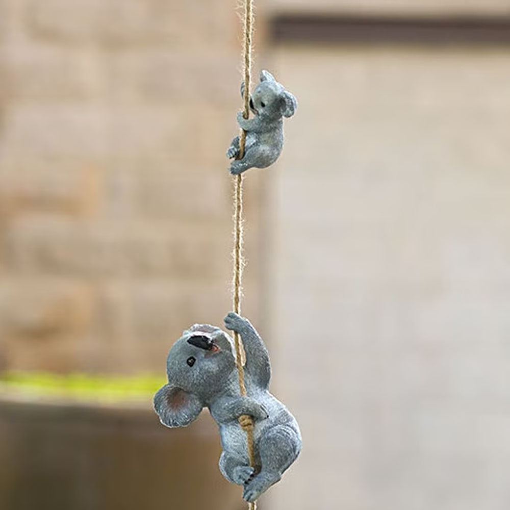 2Pcs Resin Koala Garden Hanging Figurine Statue for Outdoor Garden Decor