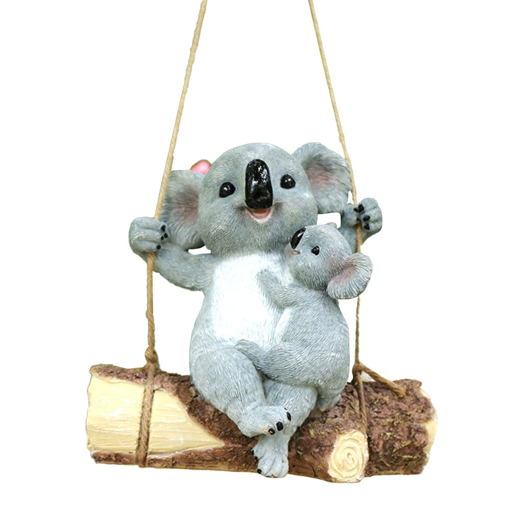2Pcs Resin Koala Garden Hanging Figurine Statue for Outdoor Garden Decor