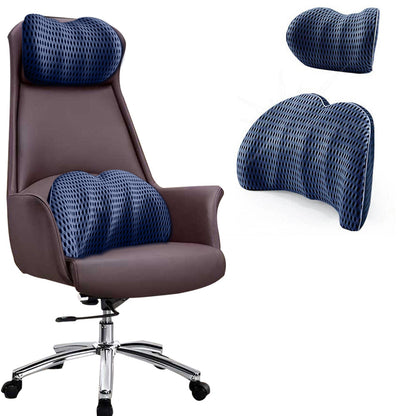 2Pcs Set Lumbar Neck Support Pillow Memory Foam Cushion for Car Office Chair Seat (Copy)