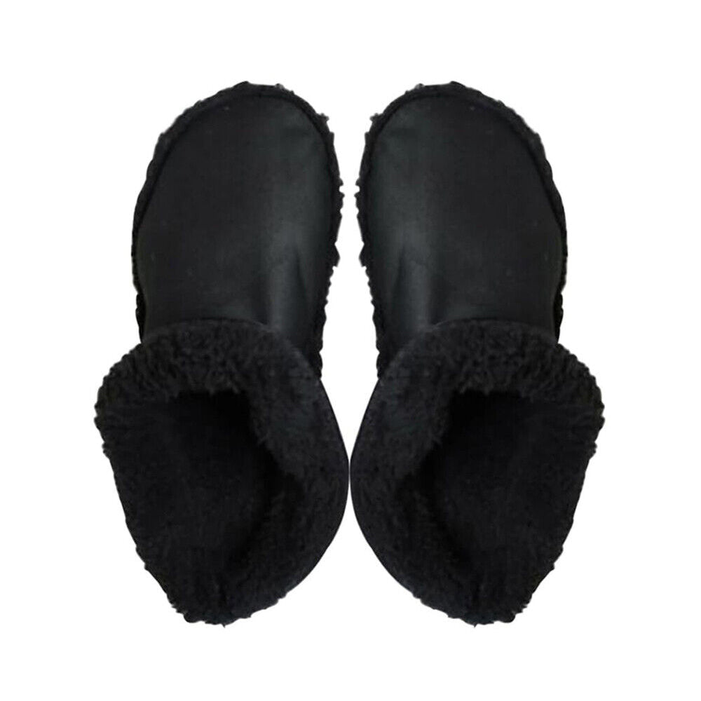 Fleece Fluffy Fuzzy Lining Warm Insoles for Crocs Black EU42-43