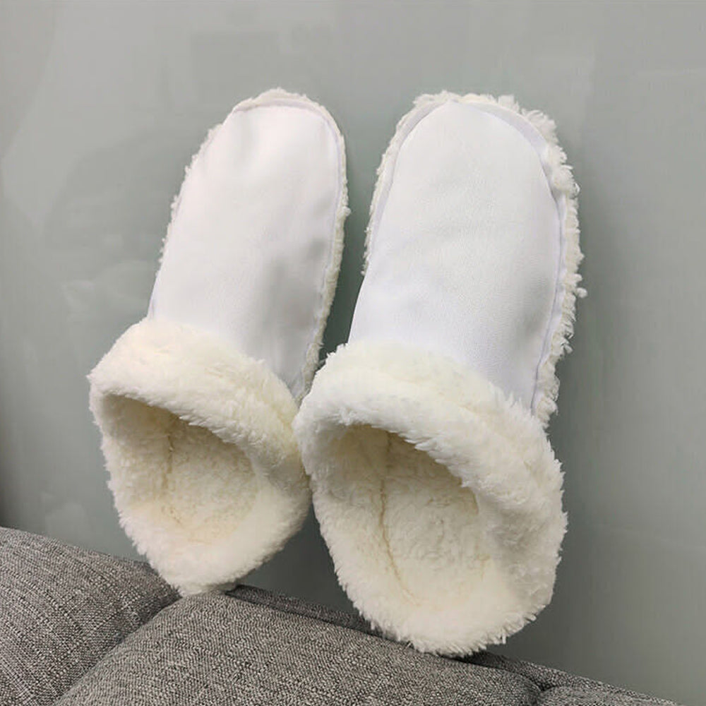 Fleece Fluffy Fuzzy Lining Warm Insoles for Crocs White EU34-35