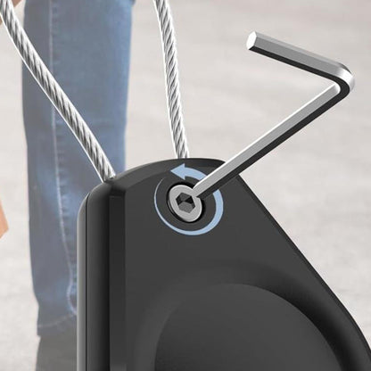 2Pcs For Apple AirTag Water-Resistant AirTag Keychain Holder with Wire Cable