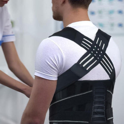 Adjustable Back Posture Corrector Low Back Support Shoulder Brace Belt for Women Men