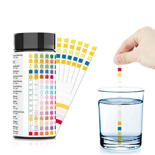 100Pcs 16-in-1 Water Quality Test Strips Water Test Kit for Pool Pond Aquarium Spa Drinking Water