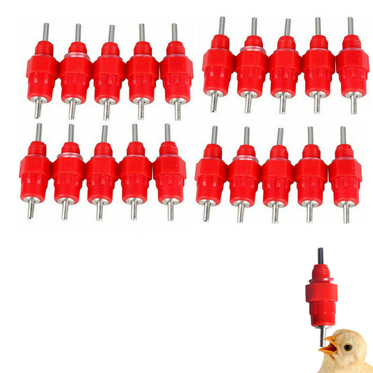 20Pcs Set Poultry Automatic Water Nipple Valves Auto Drinker Waterer Feeder for Chicken Duck Bird