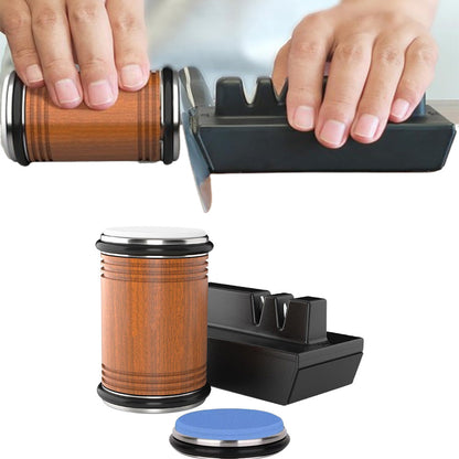 5-in-1 Rolling Knife Sharpener with Angled Support Base Dual-Angle Sharpening Tool for Kitchen Knives Outdoor Blades