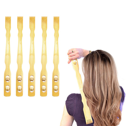 5Pcs Long Reach Back Scratchers Bamboo Scratch Back Body Massage Itchy Relieve Tools