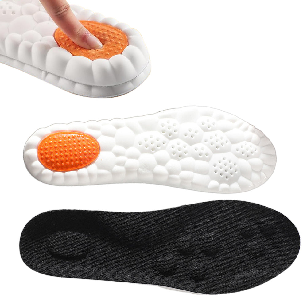 Pair of 4D Cloud-Soft Comfort Soles Cushioning Arch Support Insoles