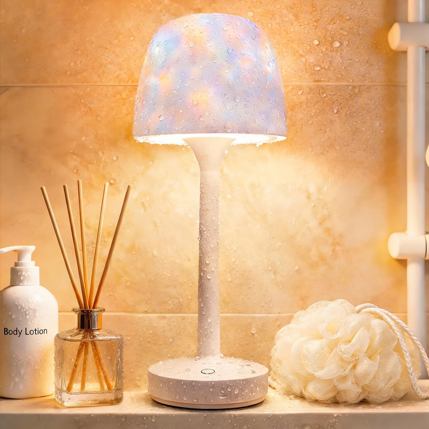 Waterproof Shower Lamp with 16 Colour Ocean Wave Projector