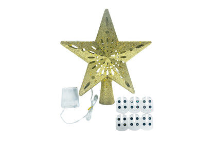 Christmas Tree Topper Star Lighted LED Christmas Treetop Projector Lights for Home Holiday Party Decor
