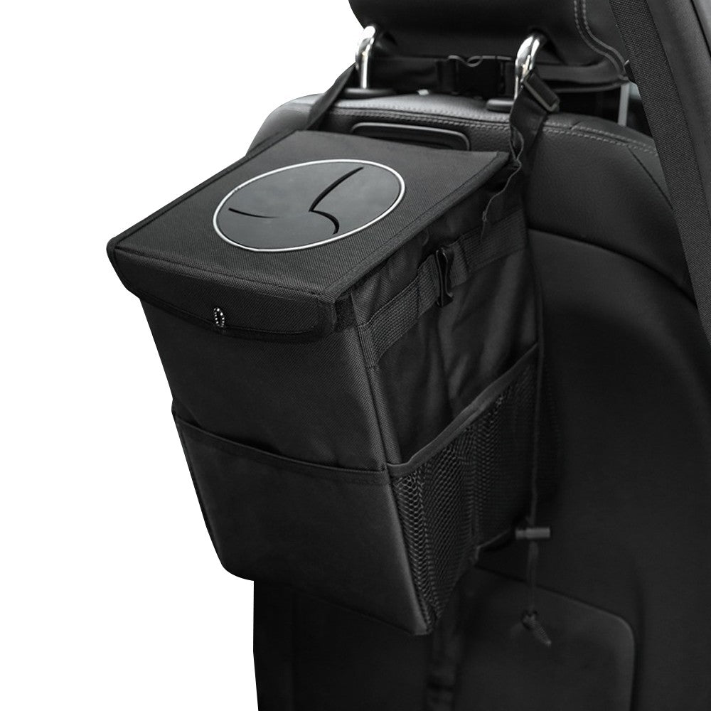 Car Trash Can with Lid Leak-Proof Garbage Storage Bag Organizer