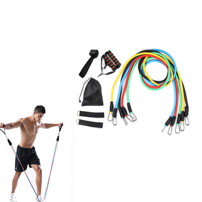 11-Piece Set Exercise Accessories Resistance Bands Fitness Workout Bands Training Tubes Ankle Straps